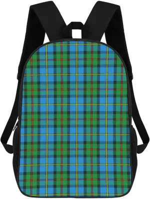 Scottish Clan MacLeod of Harris Tartan Plaid Backpack Lightweight Waterproof Backpacks Laptop Backpack for Unisex Casual Travel Daypacks Large Capacity
