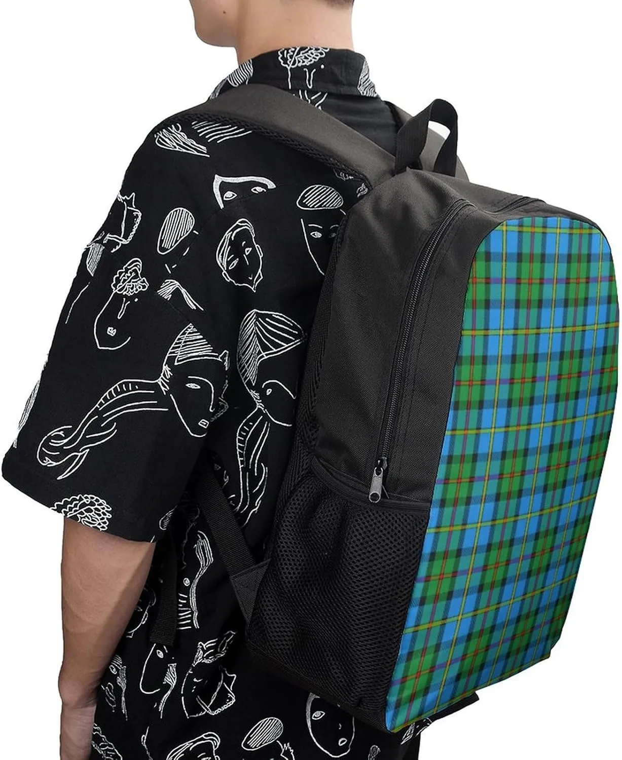 Scottish Clan MacLeod of Harris Tartan Plaid Backpack Lightweight Waterproof Backpacks Laptop Backpack for Unisex Casual Travel Daypacks Large Capacity