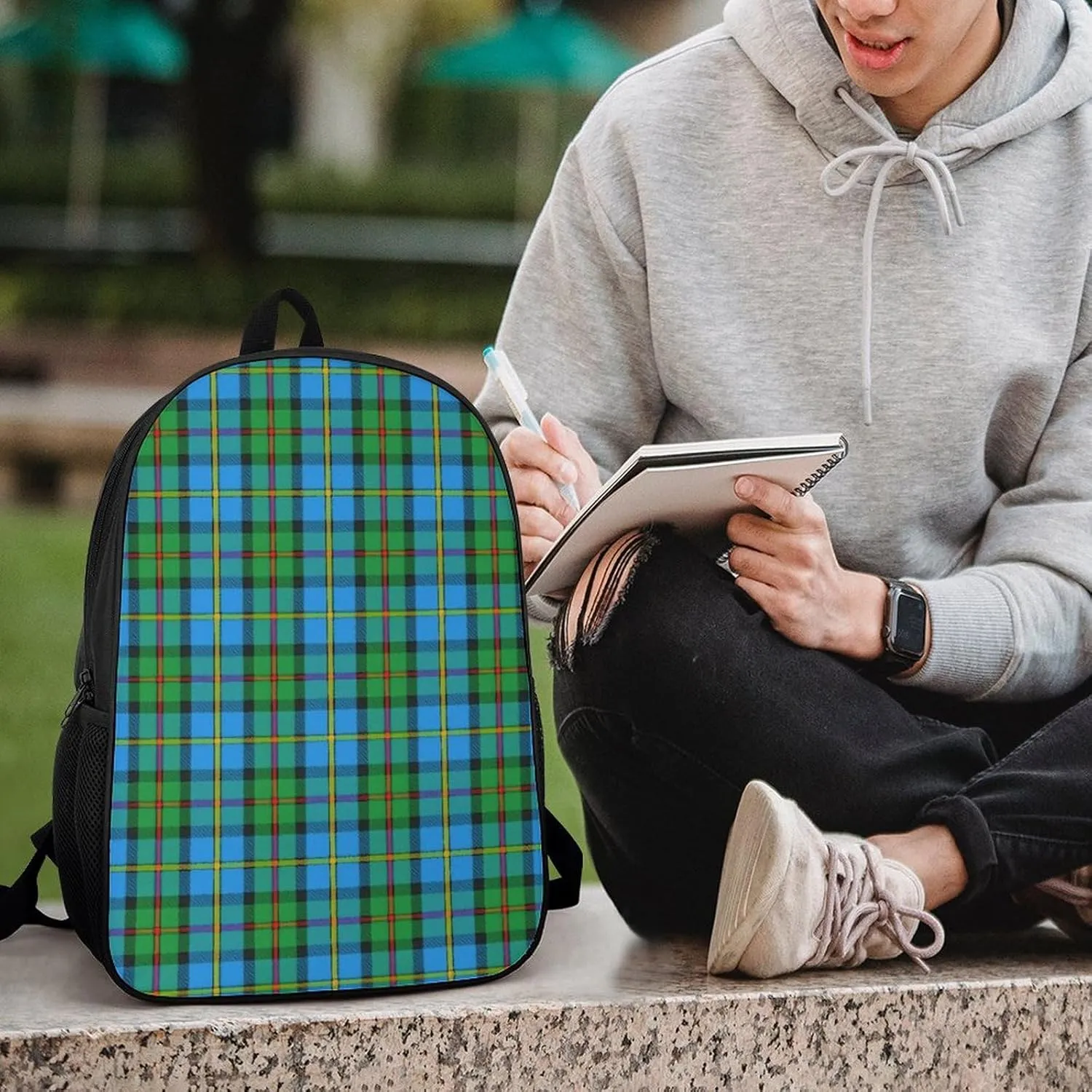 Scottish Clan MacLeod of Harris Tartan Plaid Backpack Lightweight Waterproof Backpacks Laptop Backpack for Unisex Casual Travel Daypacks Large Capacity