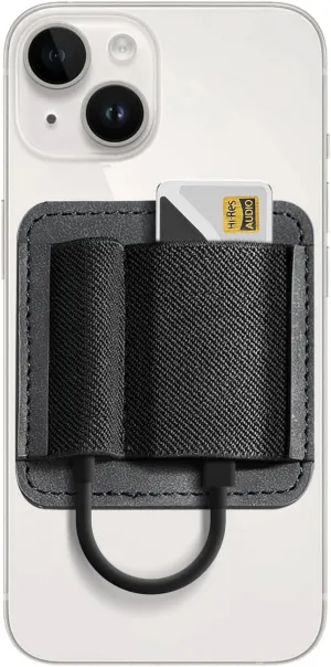 SHANLING Magnetic Leather DAC Case, Strong Magnet, DAC Pocket, Powerful Suction, Android Cell Phone Back Clip, DAC Accessories - Black（Compatible with UA1-UA5 Full Series & More）