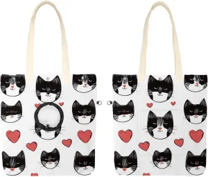 Show Head Pet Canvas Shoulder Bag, Cartoon Cat Face (2) Pet Out Bag, Outcrop, Pet Out Shoulder Bag.