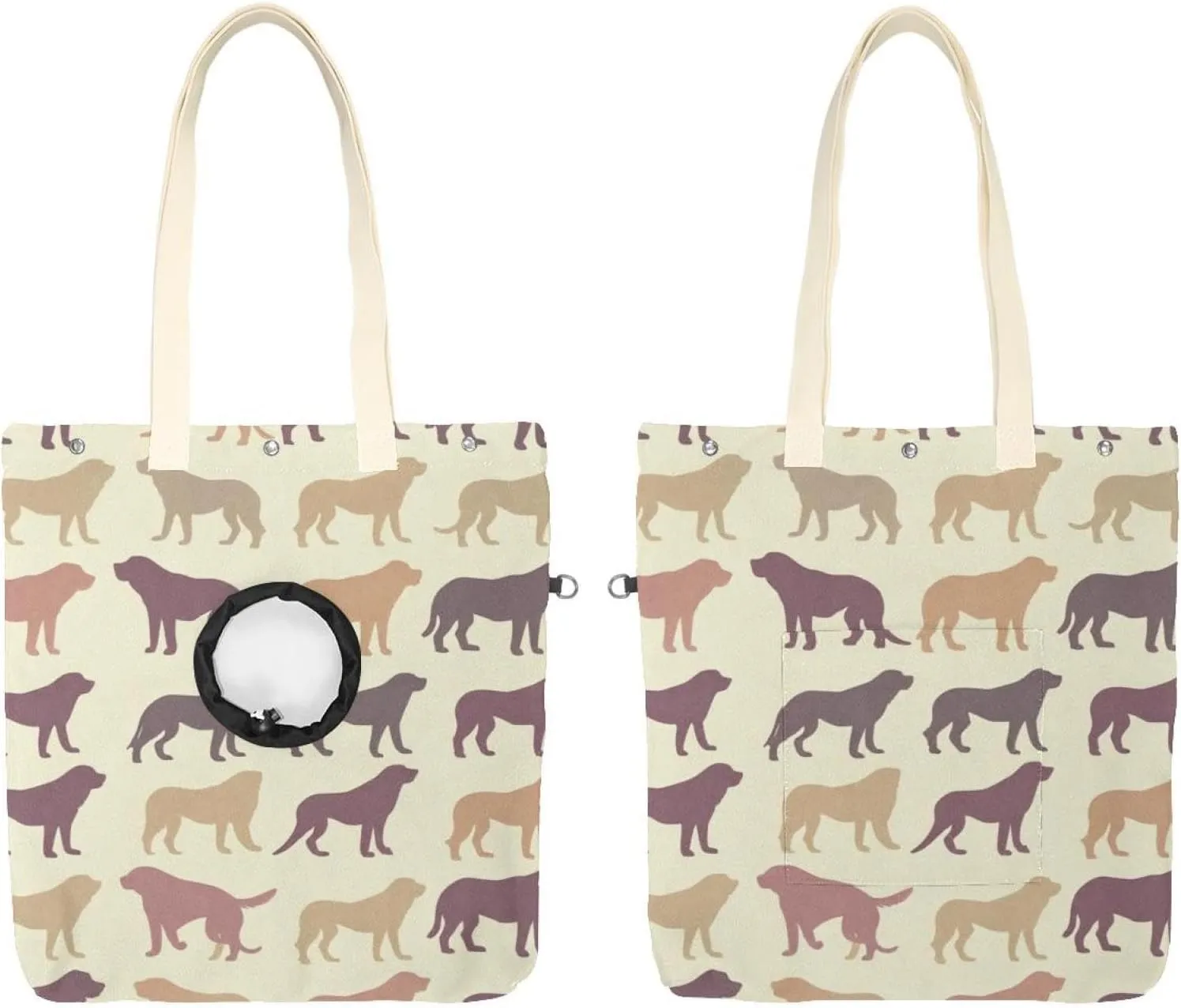 Show Head Pet Canvas Shoulder Bag, Cute Dog Pet Out Bag, Outcrop, Pet Out Shoulder Bag.