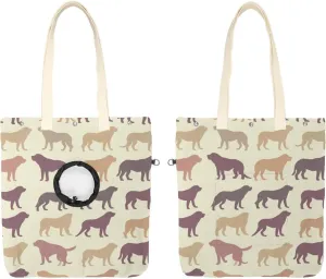Show Head Pet Canvas Shoulder Bag, Cute Dog Pet Out Bag, Outcrop, Pet Out Shoulder Bag.
