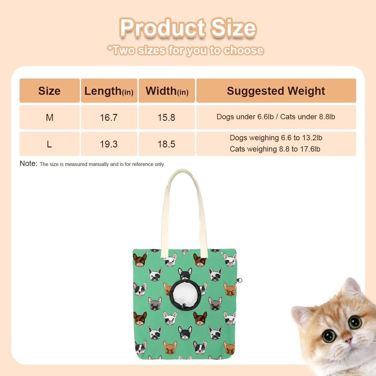 Show Head Pet Canvas Shoulder Bag, Cute French Bulldog Pet Out Bag, Outcrop, Pet Out Shoulder Bag.