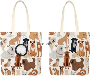 Show Head Pet Canvas Shoulder Bag, Different Breeds of Dog Pet Out Bag, Outcrop, Pet Out Shoulder Bag.