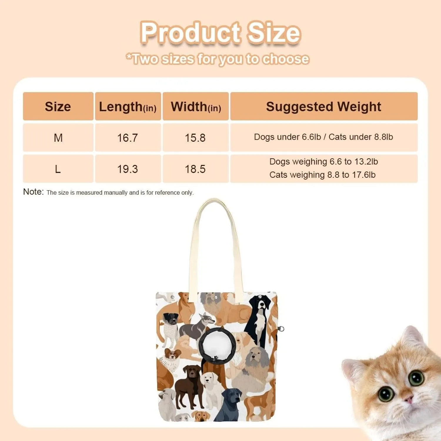 Show Head Pet Canvas Shoulder Bag, Different Breeds of Dog Pet Out Bag, Outcrop, Pet Out Shoulder Bag.