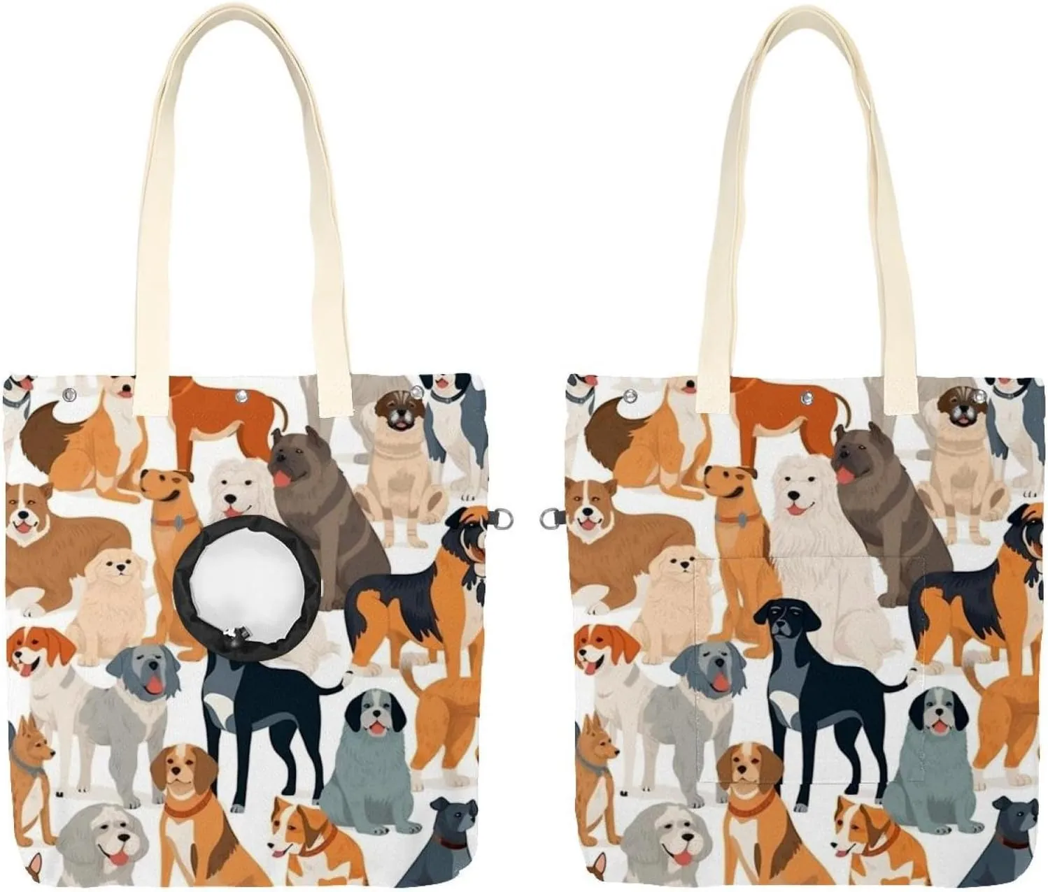 Show Head Pet Canvas Shoulder Bag, Different Breeds of Dog Pet Out Bag, Outcrop, Pet Out Shoulder Bag.