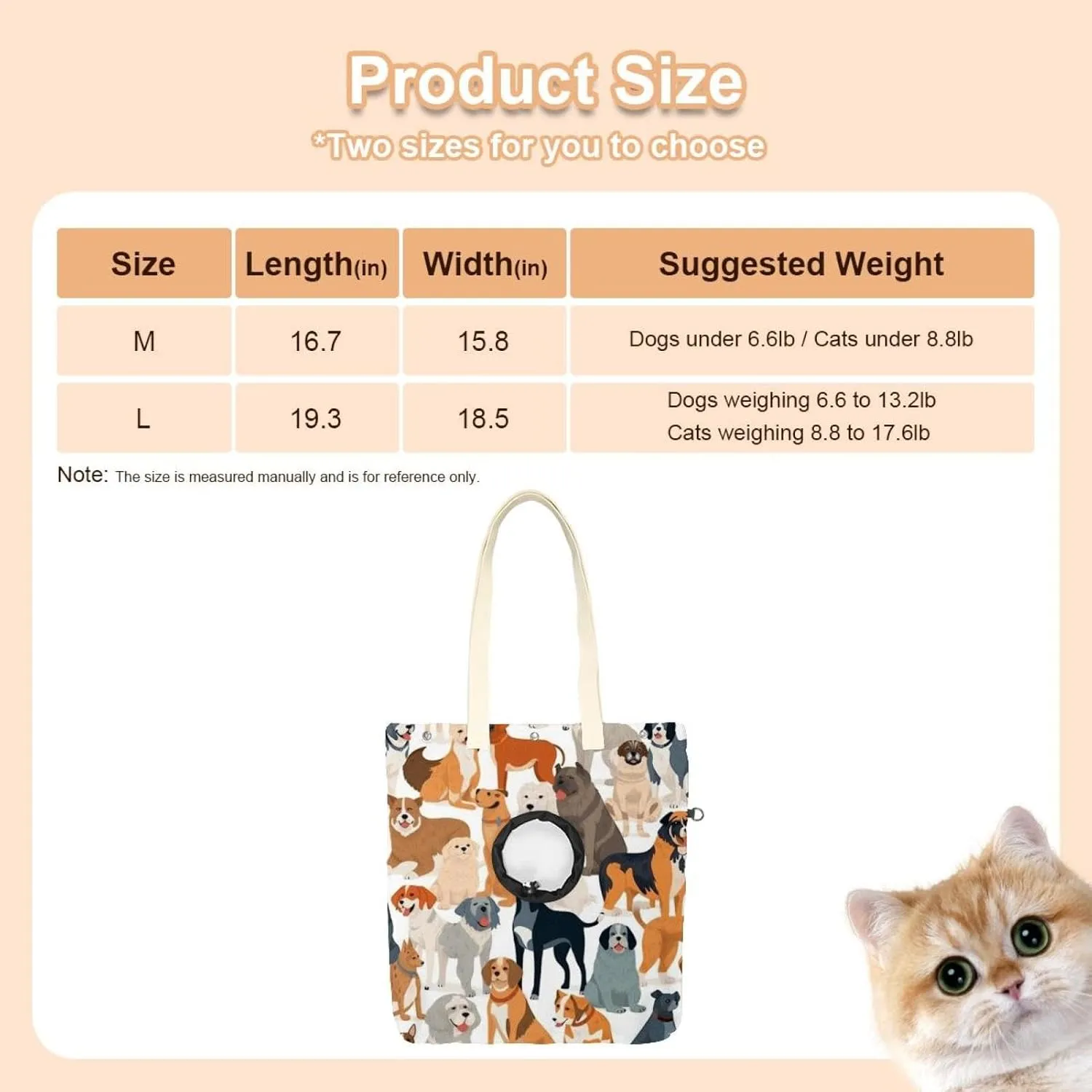 Show Head Pet Canvas Shoulder Bag, Different Breeds of Dog Pet Out Bag, Outcrop, Pet Out Shoulder Bag.