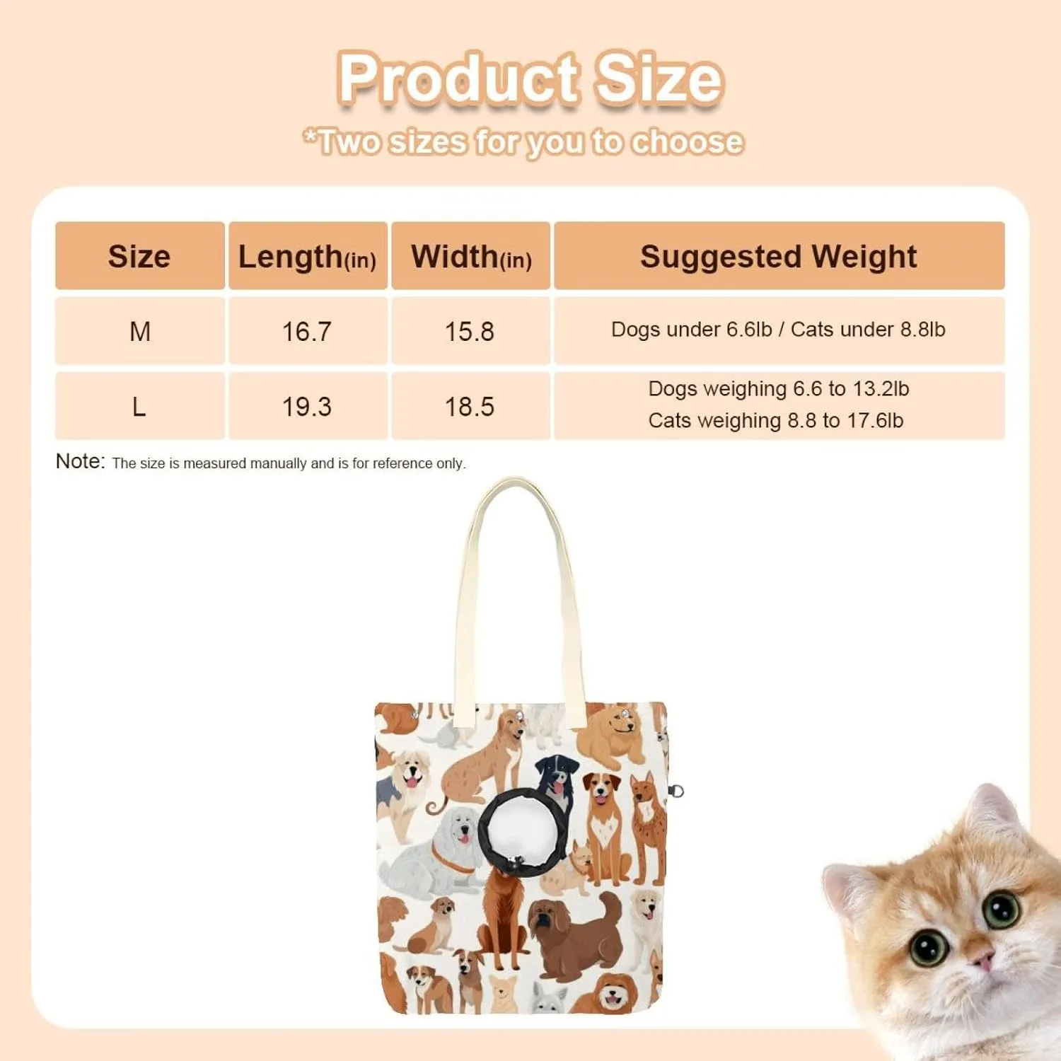 Show Head Pet Canvas Shoulder Bag, Different Breeds of Dog Pet Out Bag, Outcrop, Pet Out Shoulder Bag.