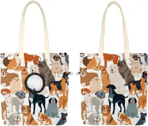 Show Head Pet Canvas Shoulder Bag, Different Breeds of Dog Pet Out Bag, Outcrop, Pet Out Shoulder Bag.
