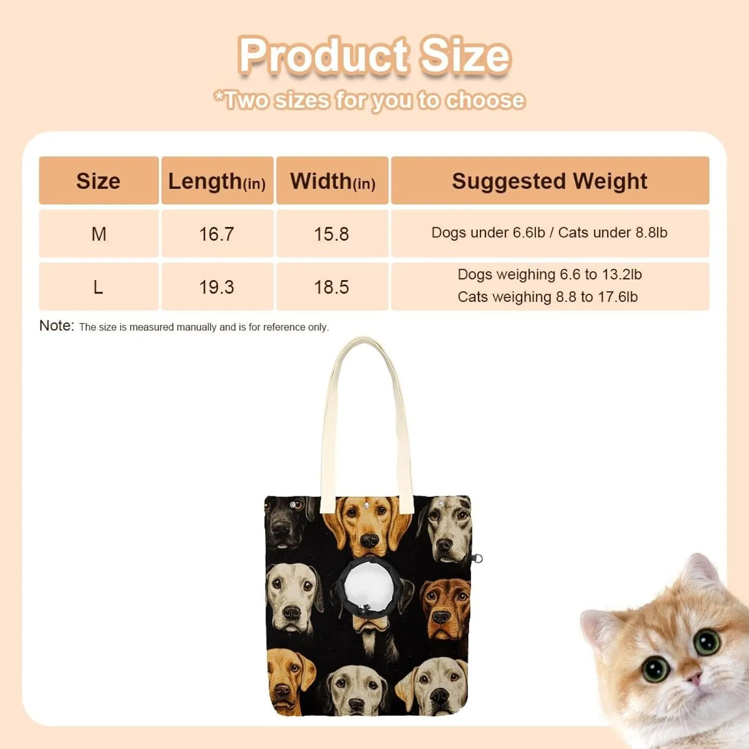 Show Head Pet Canvas Shoulder Bag, Dog Pet Out Bag, Outcrop, Pet Out Shoulder Bag.