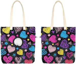 Show Head Pet Canvas Shoulder Bag, Heart Valentine's Day Pet Out Bag, Outcrop, Pet Out Shoulder Bag.