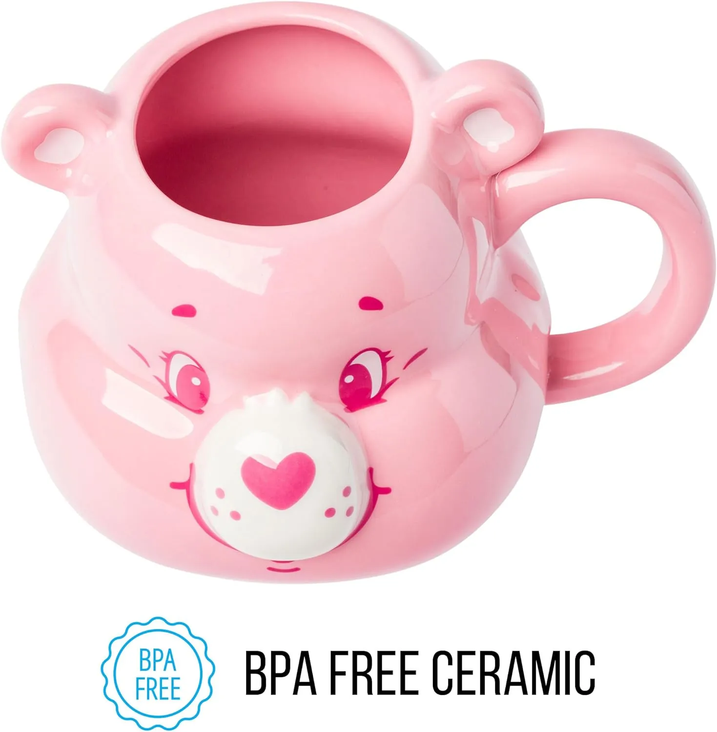 Silver Buffalo Care Bears Ceramic 3D Sculpted Mug Featuring Cheer Bear, 20 Ounces