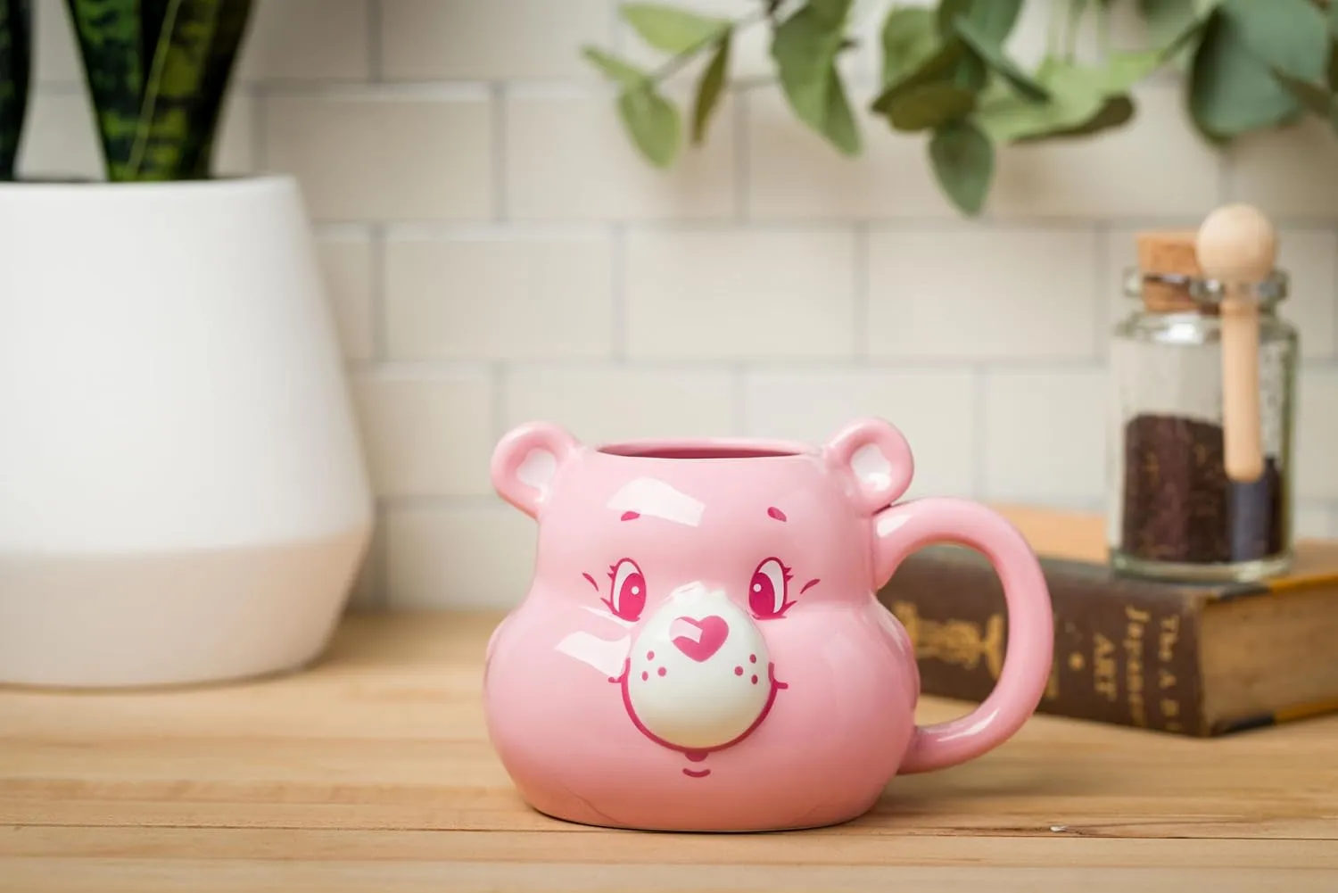Silver Buffalo Care Bears Ceramic 3D Sculpted Mug Featuring Cheer Bear, 20 Ounces
