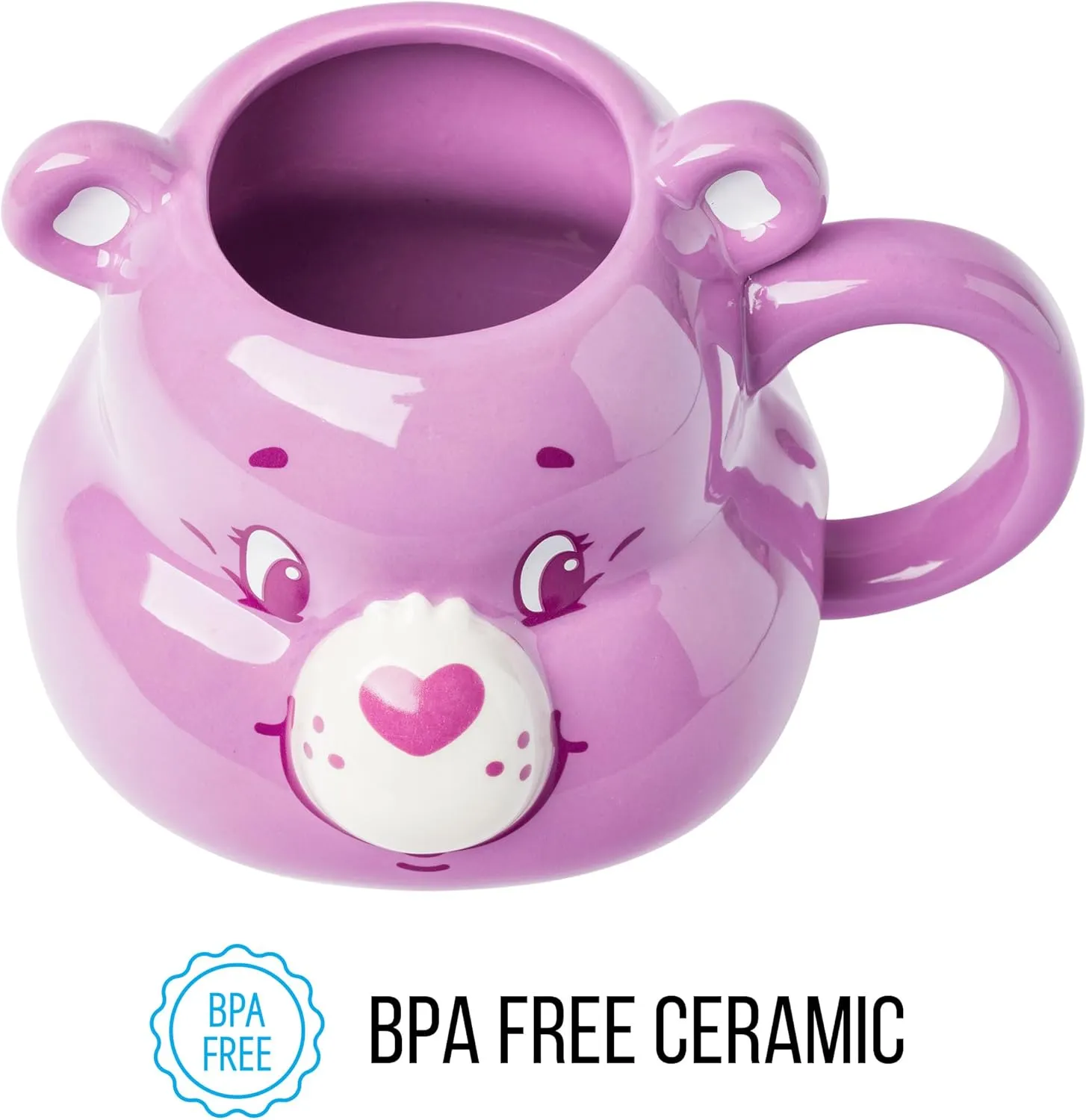Silver Buffalo Care Bears Ceramic 3D Sculpted Mug Featuring Share Bear, 20 Ounces