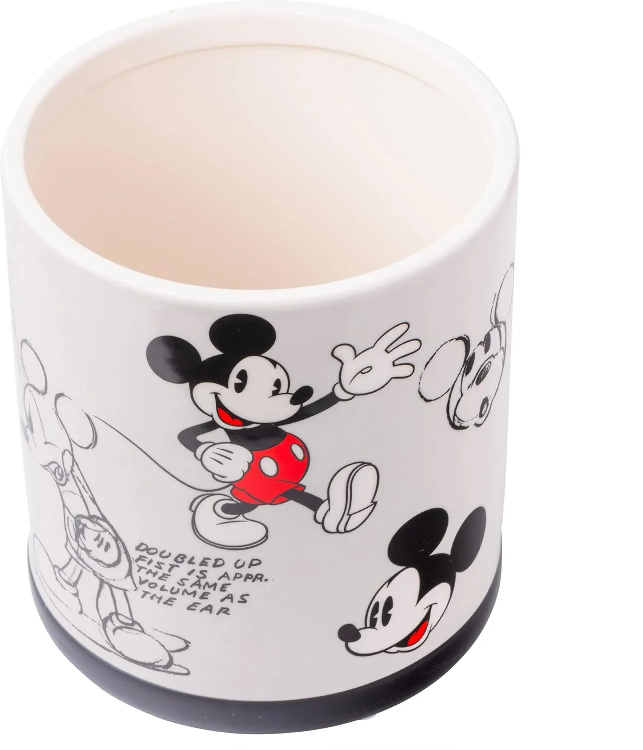 Silver Buffalo Disney Vintage Mickey Mouse Sketches Ceramic Cookie Snack Jar (Large)