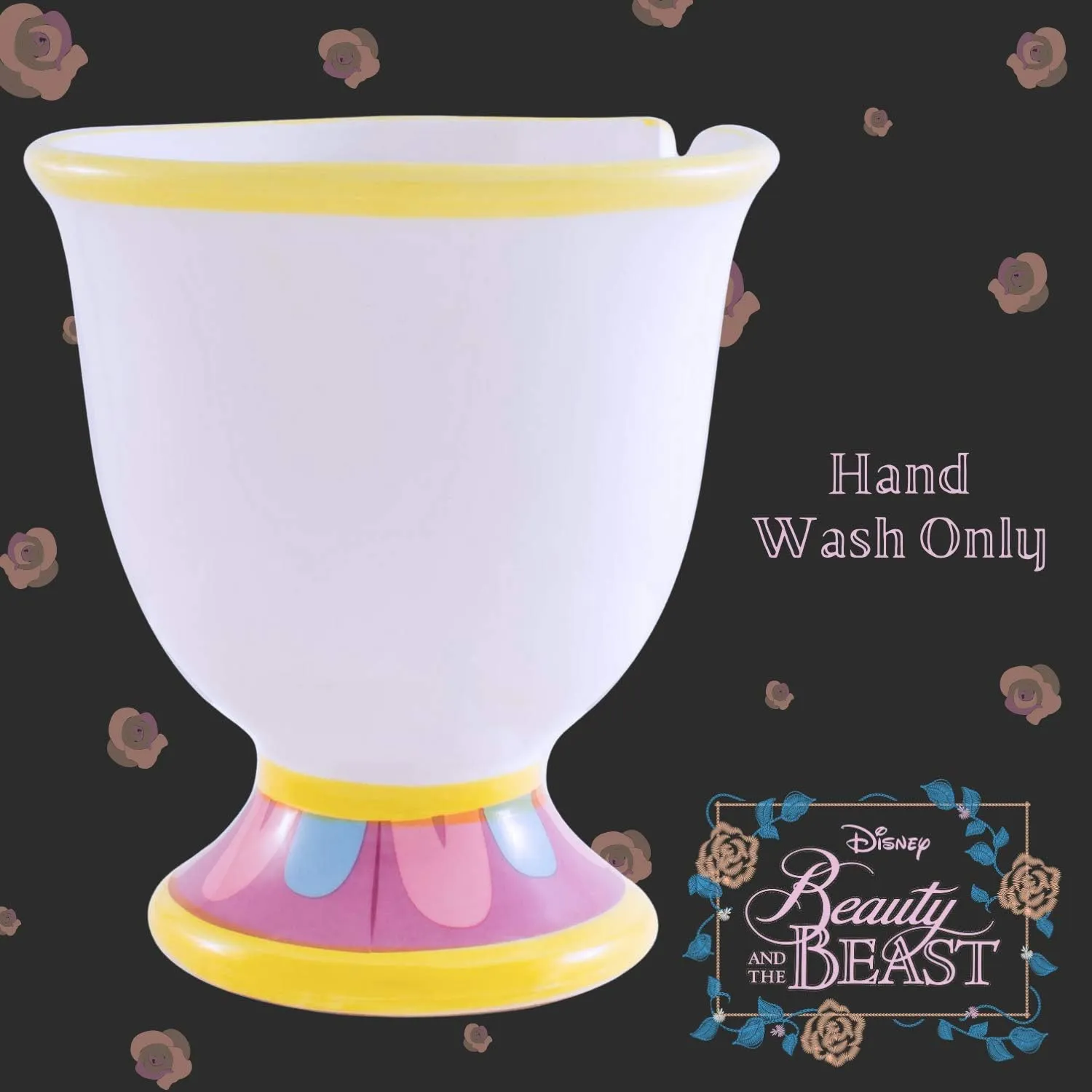 Silver Buffalo Disney's Beauty and The Beast Chip Tea Cup 3D Sculpted Ceramic Coffee Mug, 20 Ounces