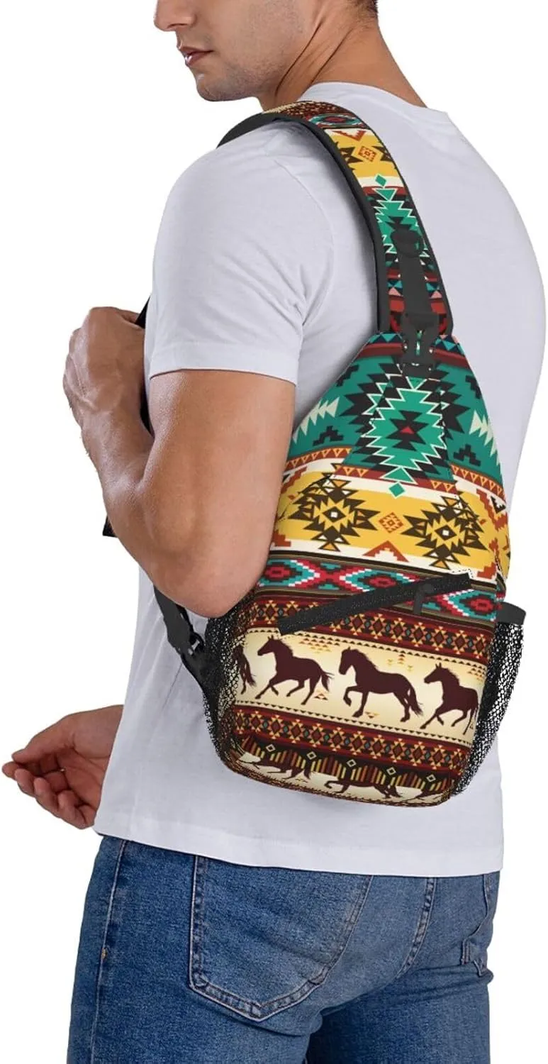 Sling Daypacks,adjustable Rope Crossbody One Shoulder Bag Travel Hiking Cycling for Men Women Gift…