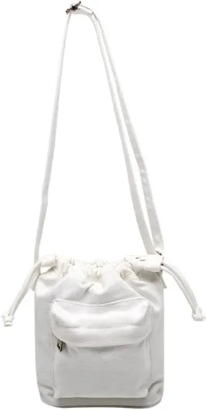 Small Crossbody Bag for Women Shoulder Bag Mini Drawstring Bucket Bag Canvas Tote Handbag Cellphone Bag Purse