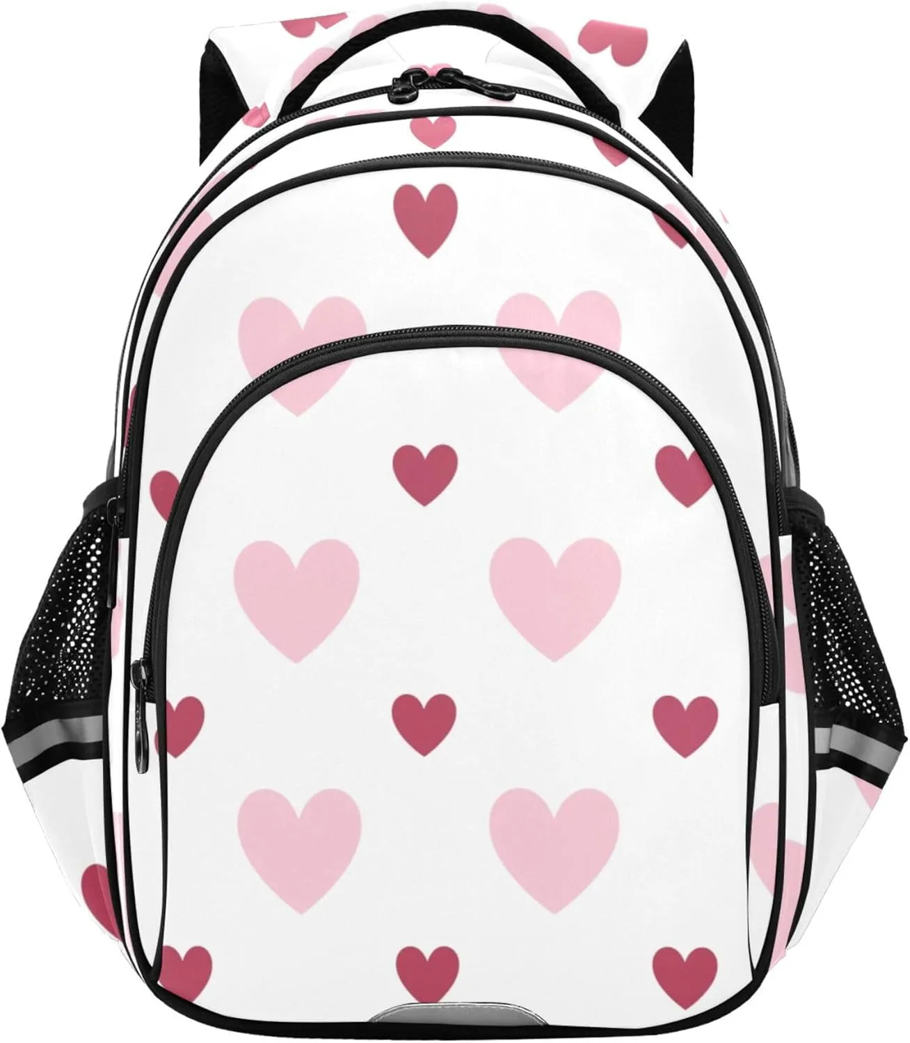 Small Travel Backpacks for Women Men - Pink and Magenta Hearts Casual Daypack Lightweight Laptop Backpack Durable Shoulder Bag