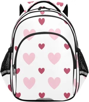 Small Travel Backpacks for Women Men - Pink and Magenta Hearts Casual Daypack Lightweight Laptop Backpack Durable Shoulder Bag