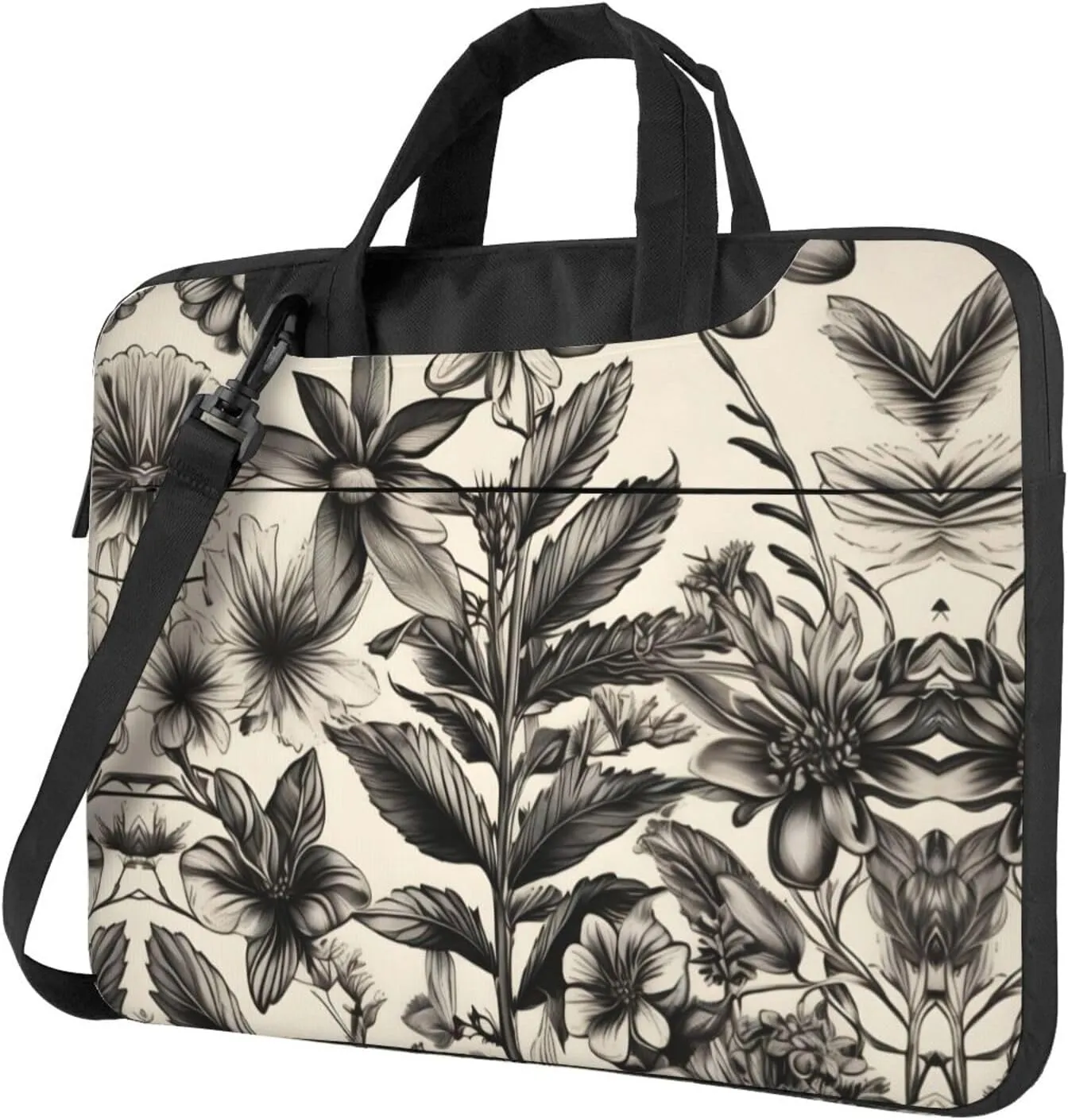 Smokey Mountain Cliff Print Notebook Computer Protective Carrying Cover With Pocket,13 Inch Laptop Shoulder Bag