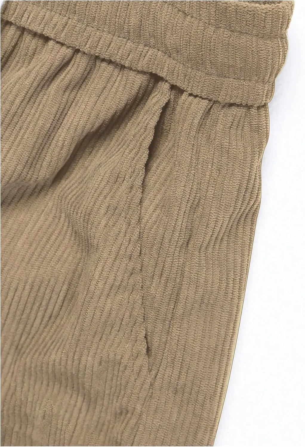 SOLY HUX Men's 2 Piece Corduroy Pants Drawstring Elastic Waist Straight Leg Baggy Pants with Pockets