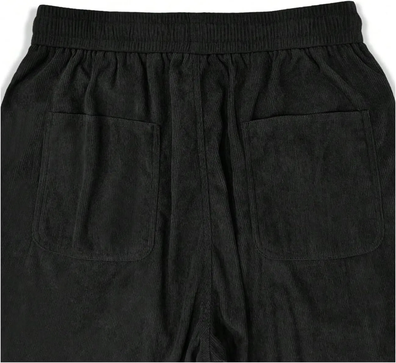 SOLY HUX Men's Corduroy Pants Casual Drawstring Elastic Waist Straight Leg Sweatpants with Pockets