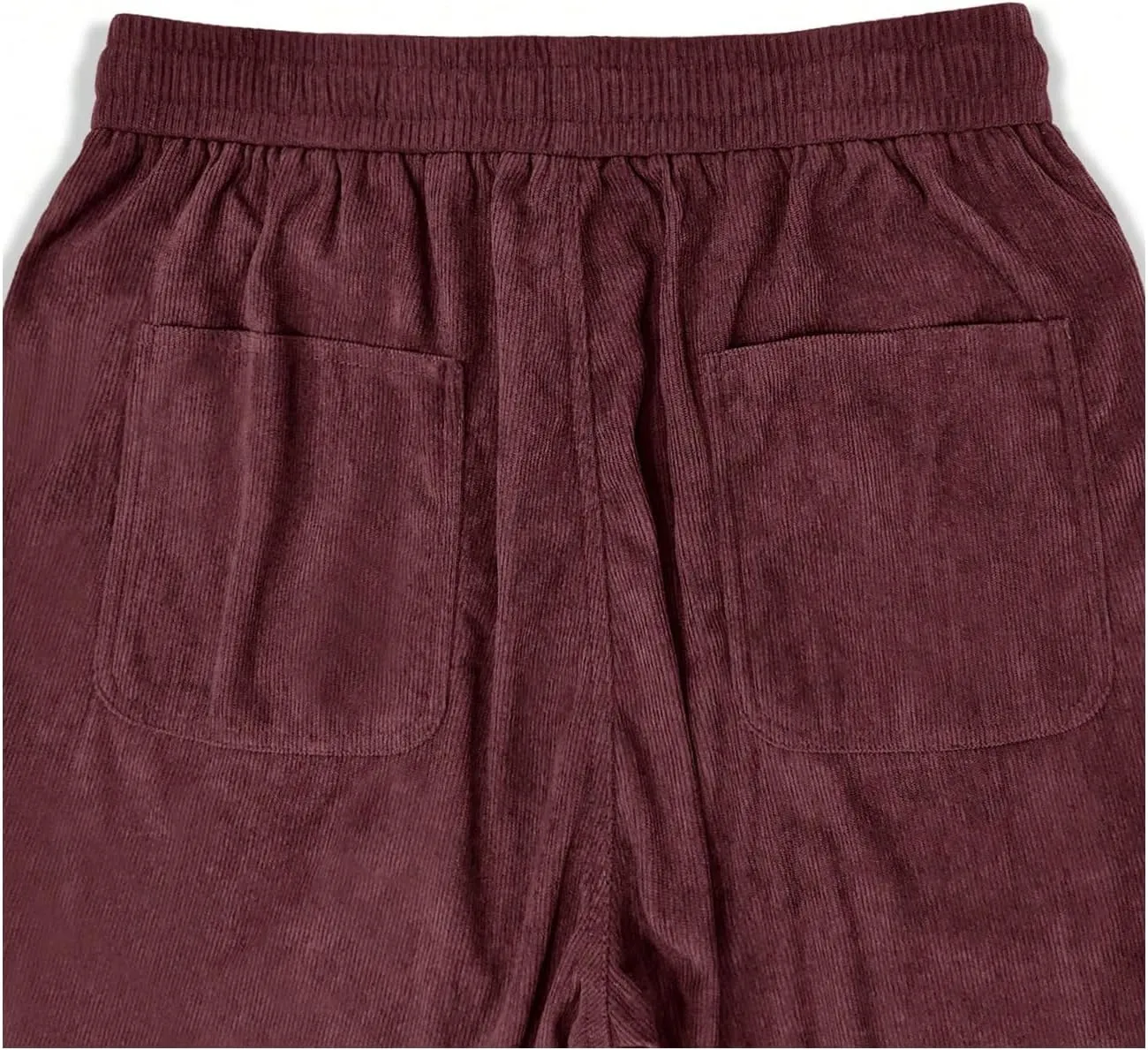SOLY HUX Men's Corduroy Pants Casual Drawstring Elastic Waist Straight Leg Sweatpants with Pockets
