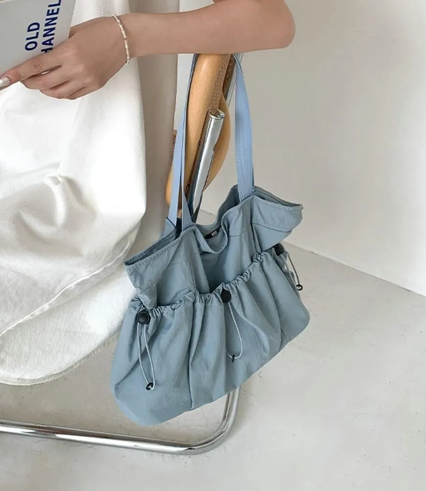 Spacious Travel Companion Women’s Nylon Shoulder Tote with Smart Features