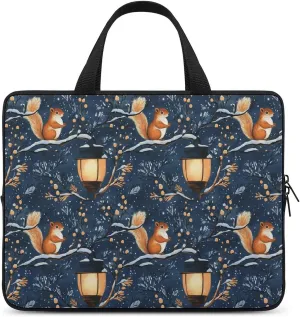 Squirrel Snow Lamp Laptop Bag Laptop Case Computer Messenger Bag with Adjustable Shoulder Strap