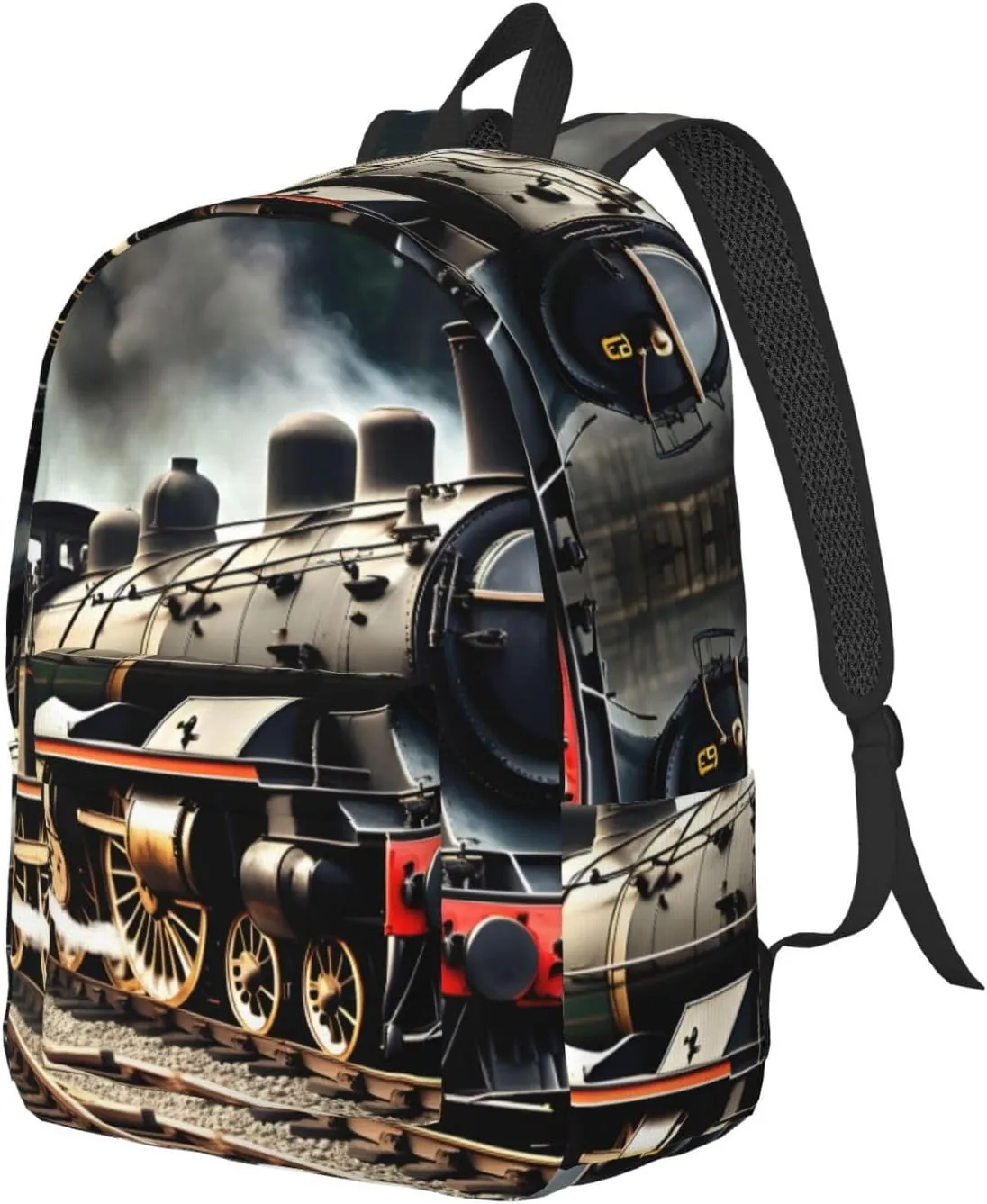 Steam Locomotive Train print Duffel Bag, Lightweight Duffel Bag, Casual Backpack, 17.7 x 6.3 x 12.2 inches