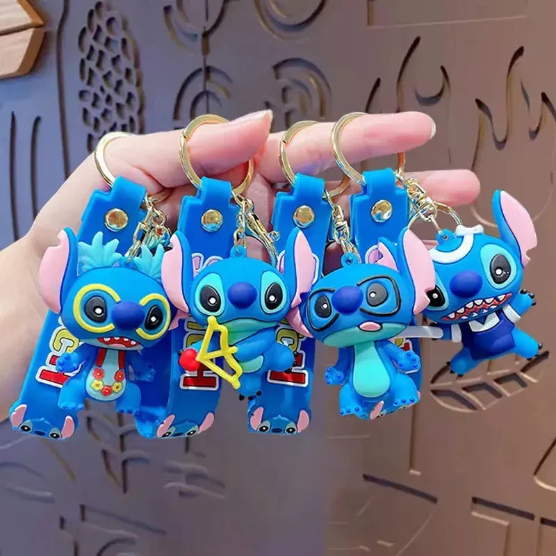 Stitch Style Squad 3D Keychain