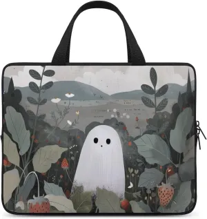Strawberry Plant Ghost Laptop Bag Laptop Case Computer Messenger Bag with Adjustable Shoulder Strap