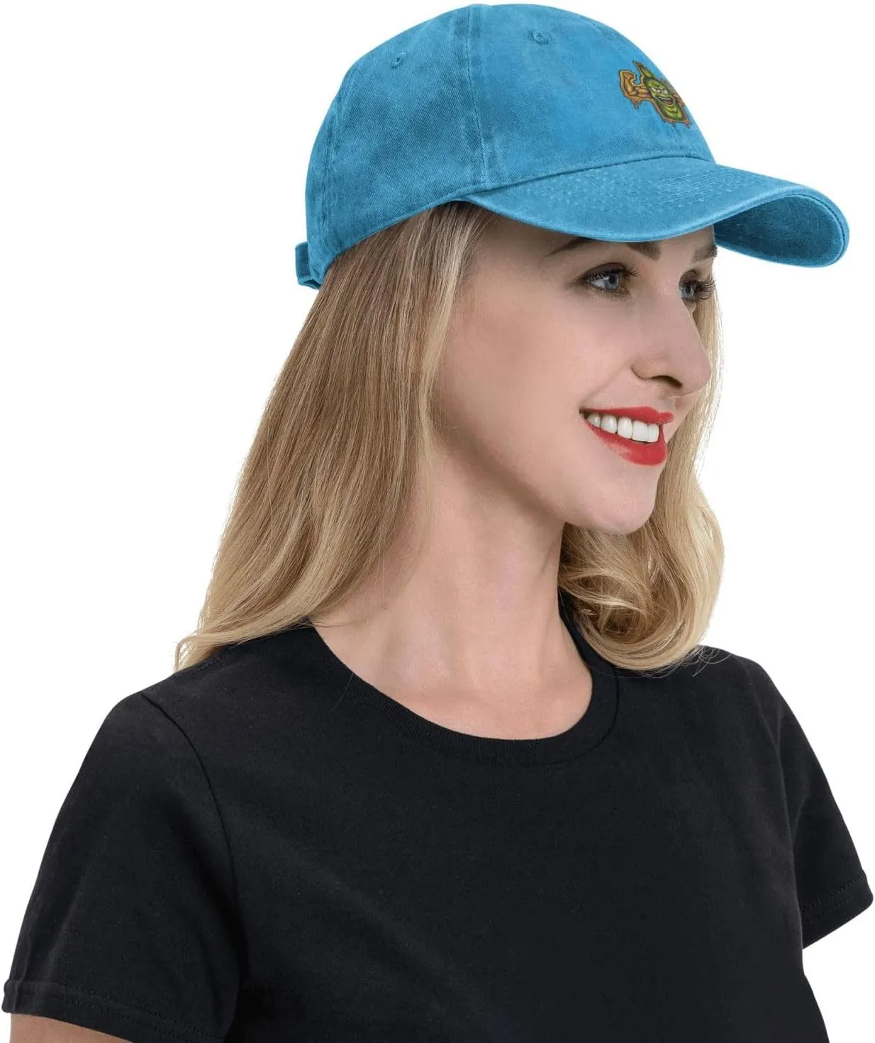 Strong Beer Bottle Cartoon Character Baseball Cap for Men Women Adjustable Vintage Washed Cotton Dad Hat