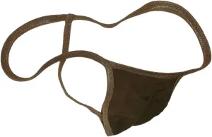 Super Stretchy Stocking Thong G String Expandable Underwear Micro Suntan Made USA