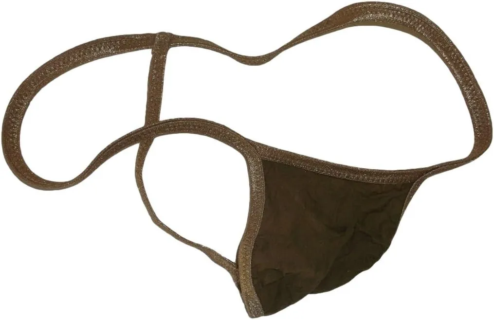 Super Stretchy Stocking Thong G String Expandable Underwear Micro Suntan Made USA