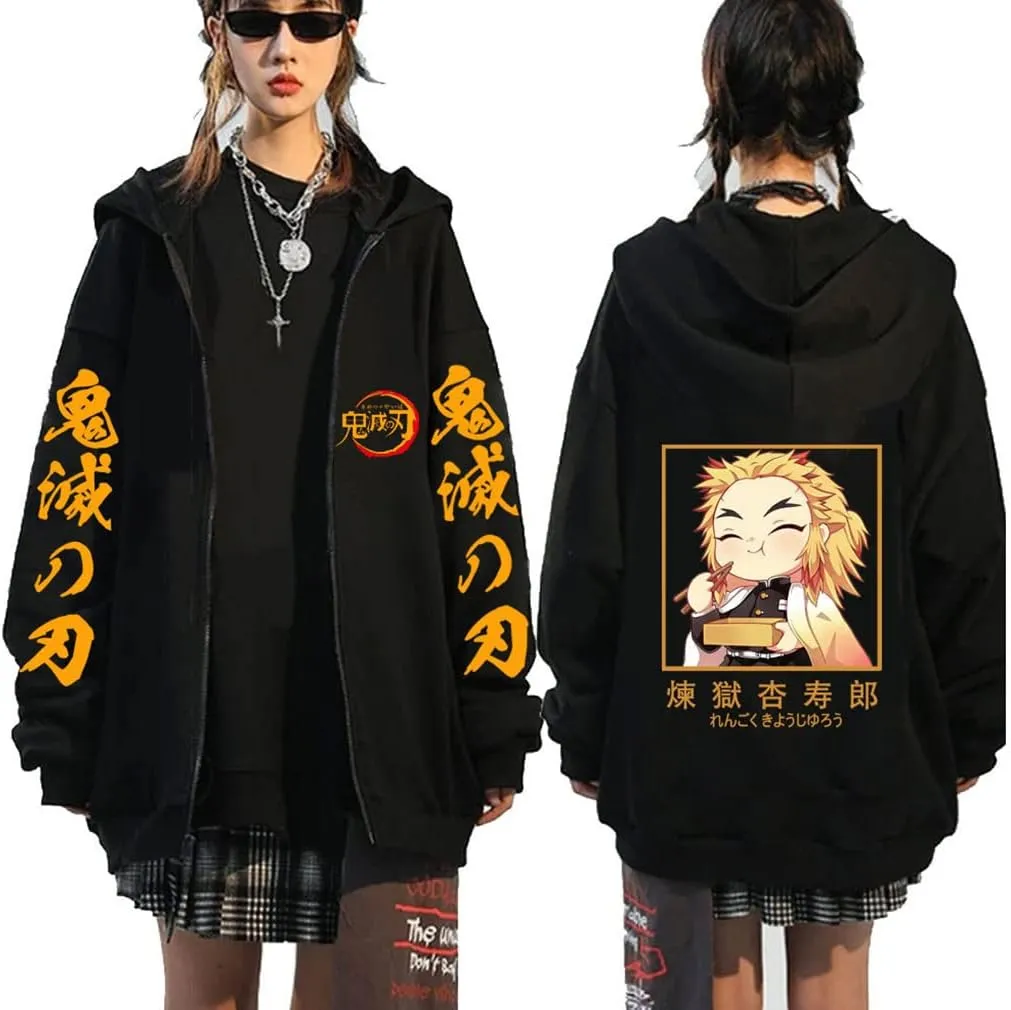 Symish Animes Hoodie Sweatshirts Casual Streetwear Pullover Harajuku Tracksuit Zip up Jacket Sweatshirt Tops