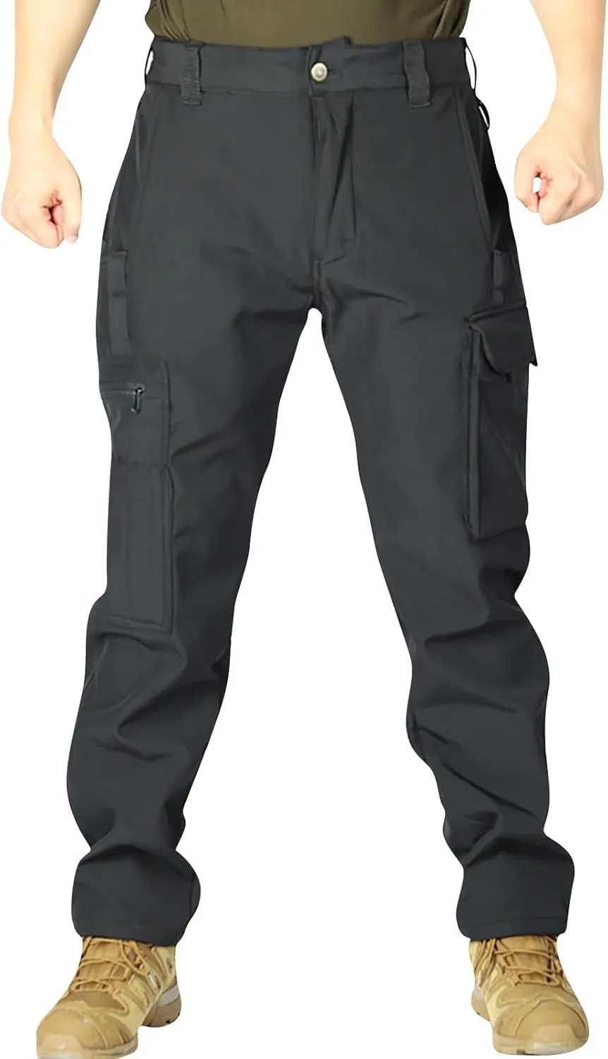 Tactical Pants for Men Athletic Hiking Workout Ripstop Sweatpants Travel Drawstring Water Resistant