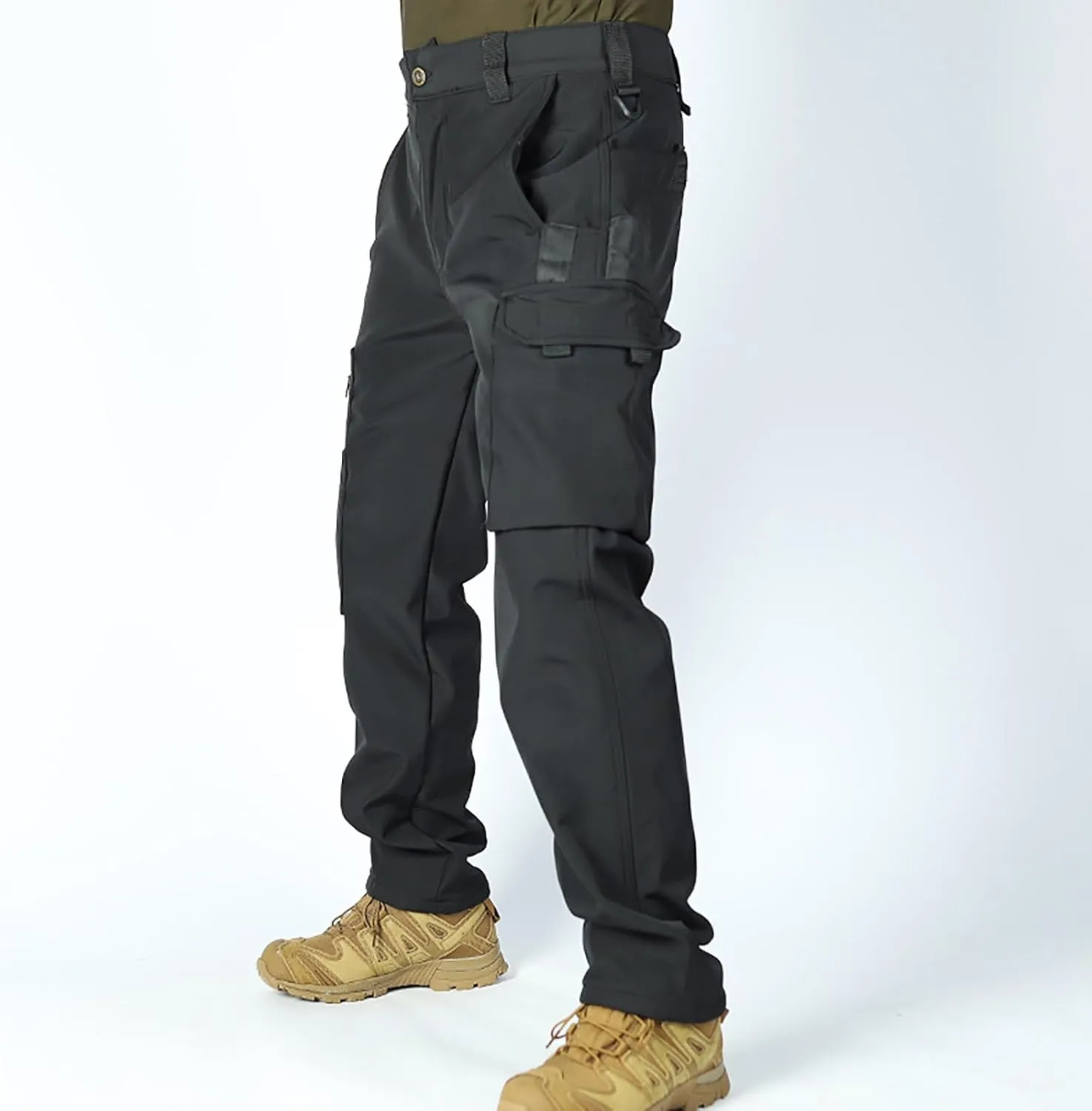 Tactical Pants for Men Athletic Hiking Workout Ripstop Sweatpants Travel Drawstring Water Resistant