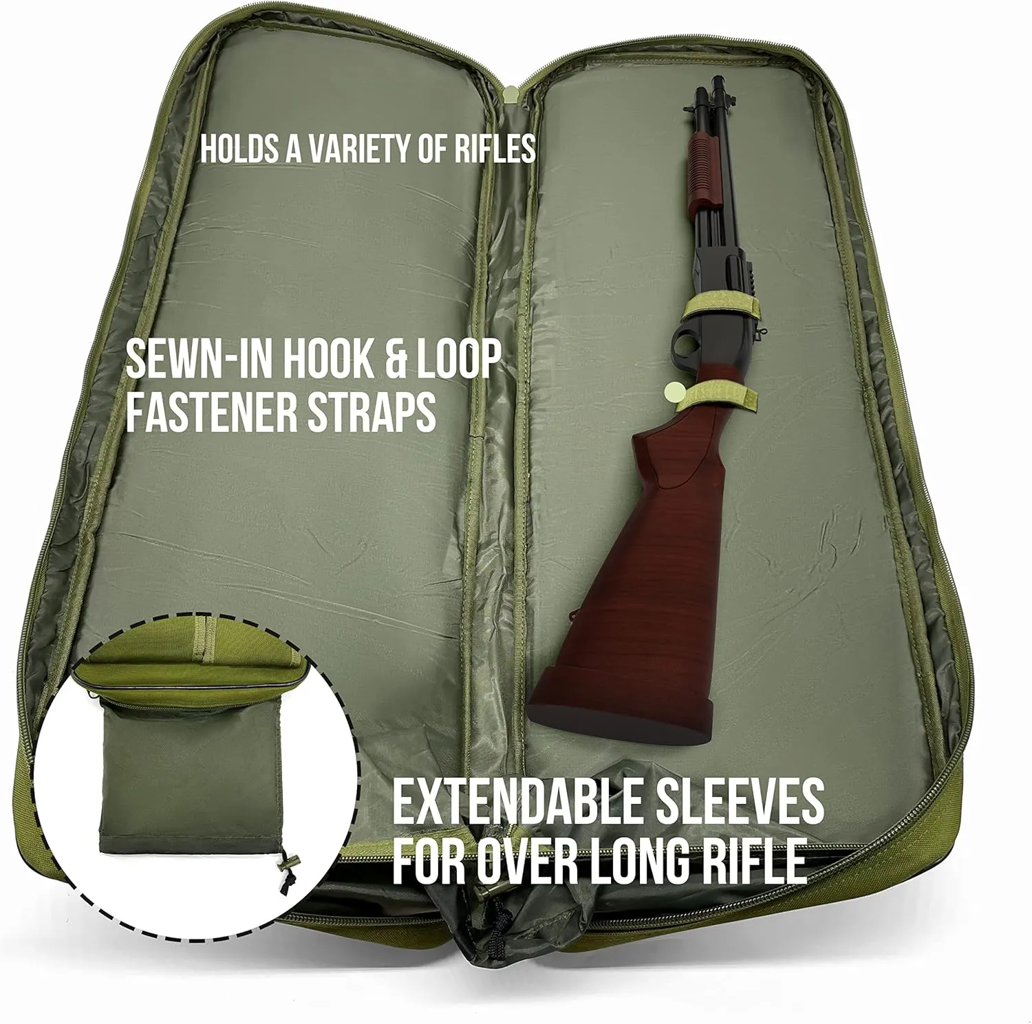 TaktZeit Tactical Rifle Case Outdoor Soft Rifle Bag for Hunting Fishing Gun Case with Adjustable Shoulder Strap