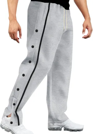 Tear Away Pants for Men Athletic Wide Leg Sweatpants Mens Loose Fit Active Workout Trousers Baggy Sweat Pants
