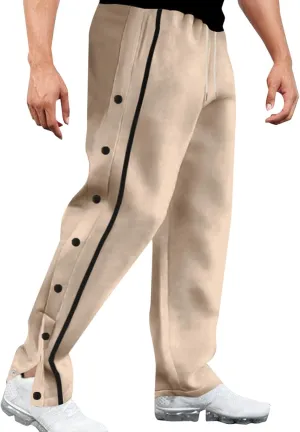 Tear Away Pants for Men Athletic Wide Leg Sweatpants Mens Loose Fit Active Workout Trousers Baggy Sweat Pants