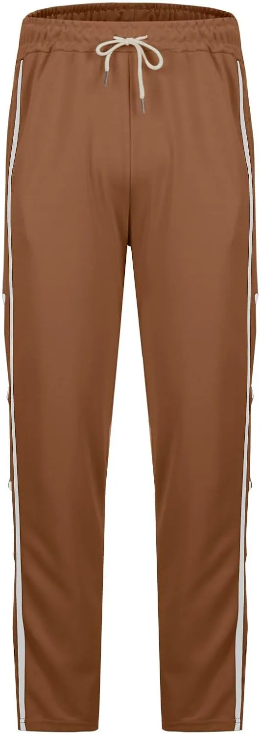Tear Away Pants for Men Athletic Wide Leg Sweatpants Mens Loose Fit Active Workout Trousers Baggy Sweat Pants