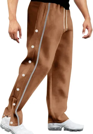 Tear Away Pants for Men Athletic Wide Leg Sweatpants Mens Loose Fit Active Workout Trousers Baggy Sweat Pants