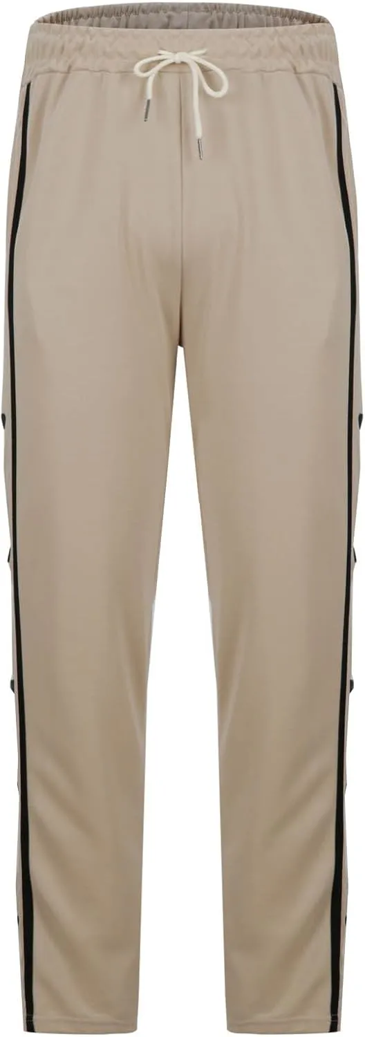 Tear Away Pants for Men Athletic Wide Leg Sweatpants Mens Loose Fit Active Workout Trousers Baggy Sweat Pants