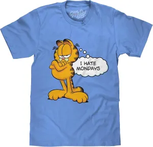 Tee Luv Men's Garfield I Hate Mondays Shirt - Cartoon Character Cat T-Shirt