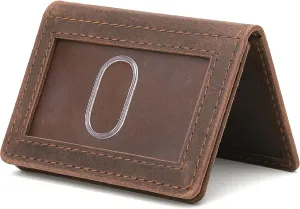 The Antiq Leather Men Wallet, Business Card Case Expandable Bifold Card Holder for Men and Women Men's Purse RFID Wallet for Men- Brown
