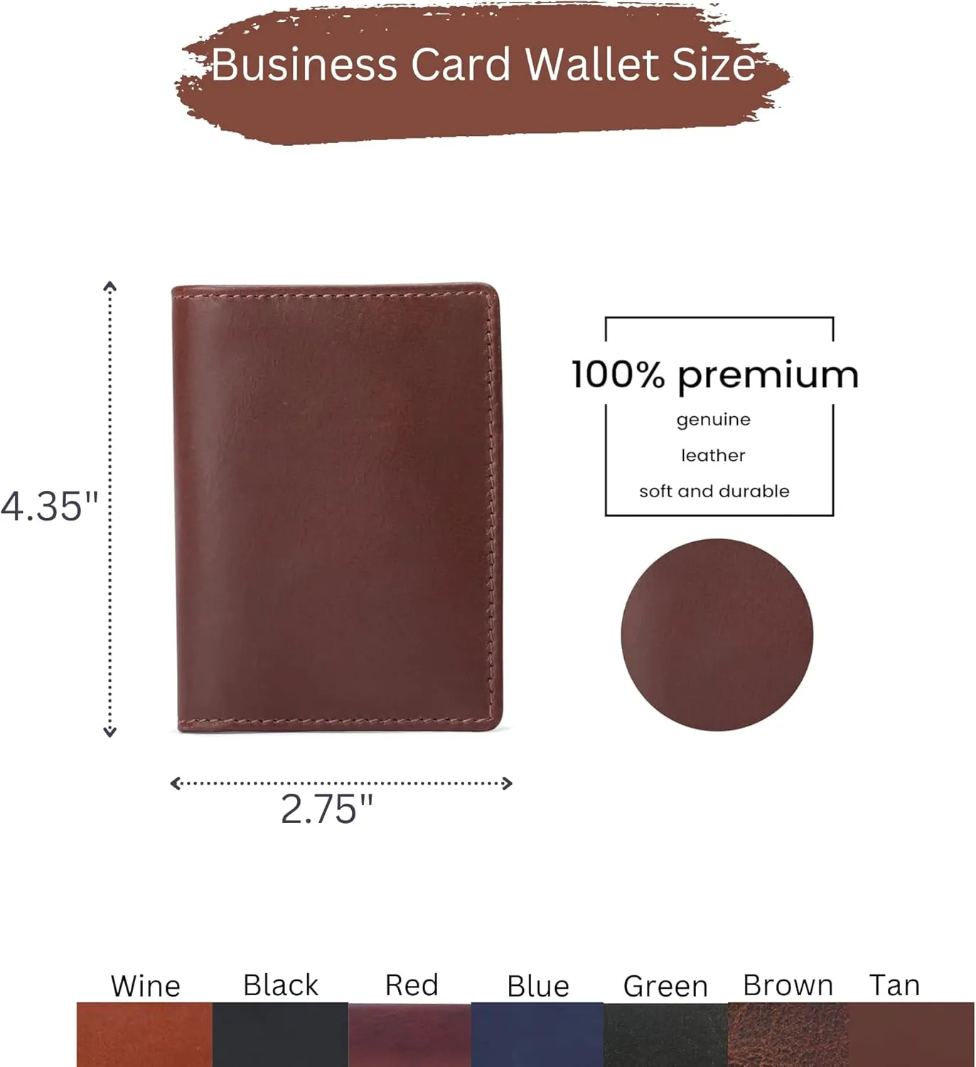 The Antiq Leather Men Wallet, Business Card Case Expandable Bifold Card Holder for Men and Women Men's Purse RFID Wallet for Men- Brown