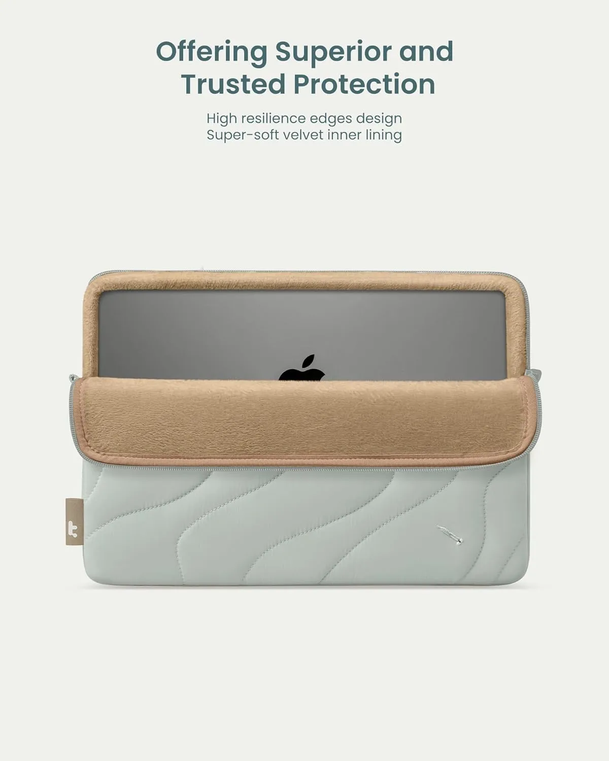 tomtoc 360 Protective Puffy Laptop Sleeve for 13-inch MacBook Air M4(2025)/M3/M2/M1 A3240 A3113, MacBook Pro M2/M1, iPad Air (M3/M2)/Pro M4, Quilted Soft Puffer Bag for 13-inch Surface Pro Copilot PC